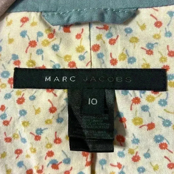 Vintage Marc Jacobs Turquoise Blazer Jacket Size 10 - Picture 4 of 6